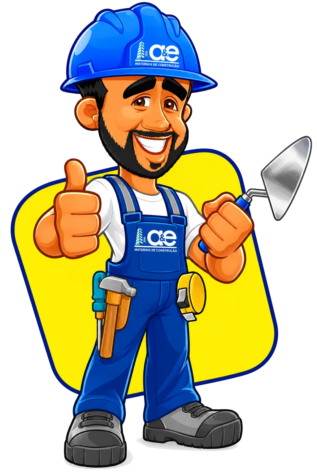 Mascote oficial da A&E Materiais de Construção